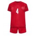 Danmark Simon Kjaer #4 Replika Hemmatröja Barn VM 2022 Kortärmad (+ Korta byxor)